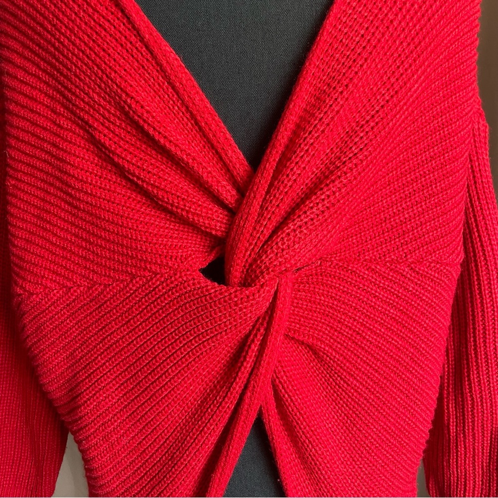 Majorelle Cross Twist Back Sweater Red XS - Picture 6 of 13
